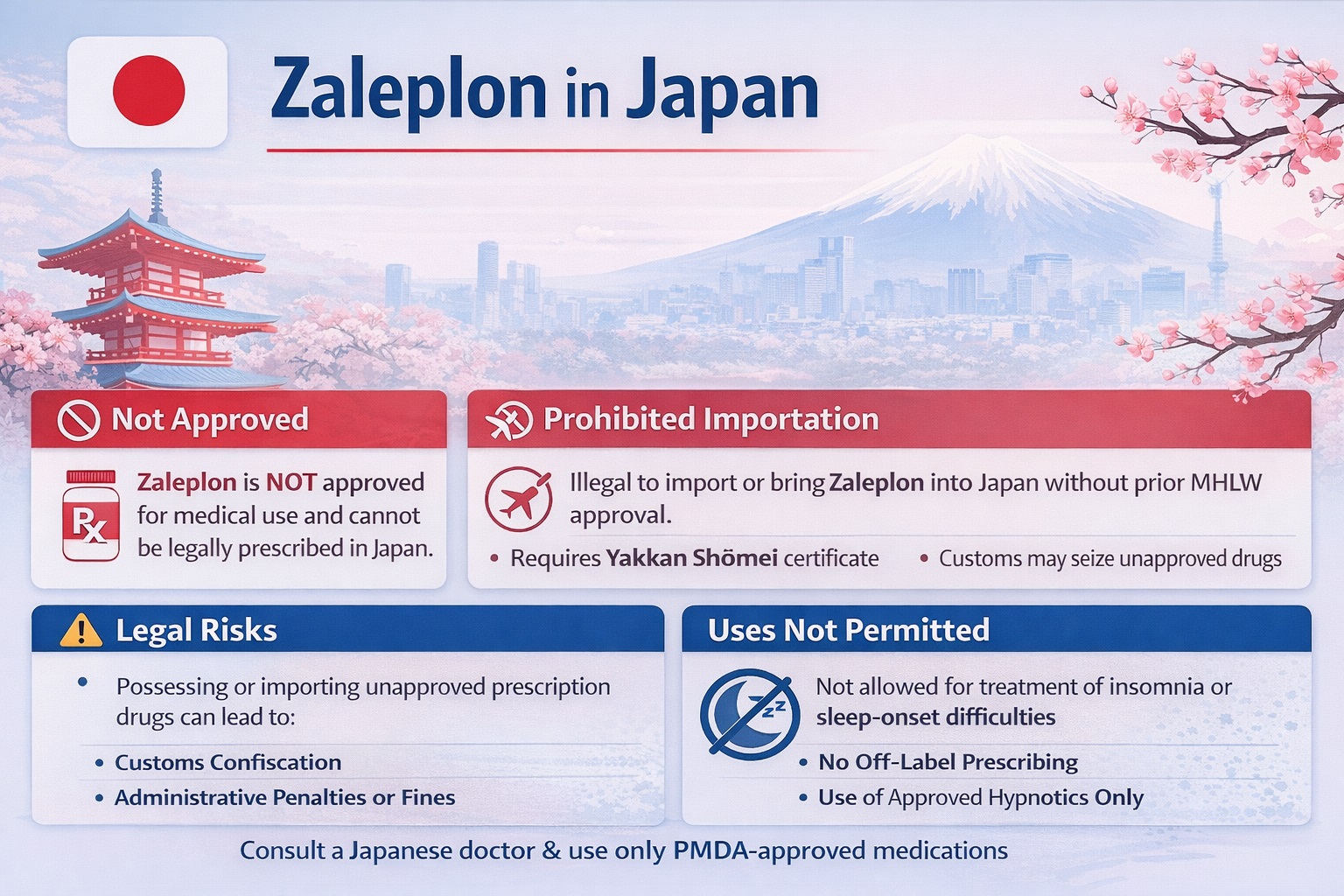 Legal Status of Zaleplon in Japan